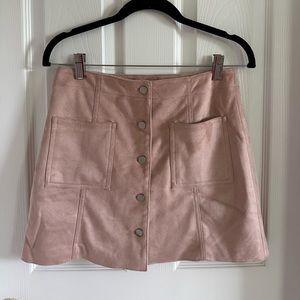 Forever 21 Pink Suede Skirt